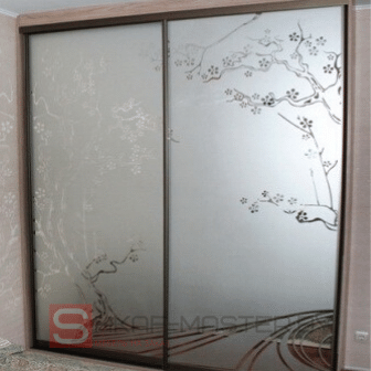 Шкаф-купе шк-08.2020 с пескоструйным рисунком